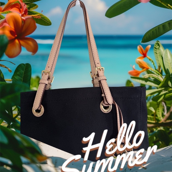 MK bag,Black thick material, leather straps. - Picture 2 of 11